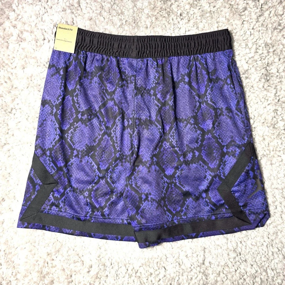 Nike Jordan Dri-FIT Mesh Diamond Shorts Men's L Purple Snakeskin NWT HF9907-543